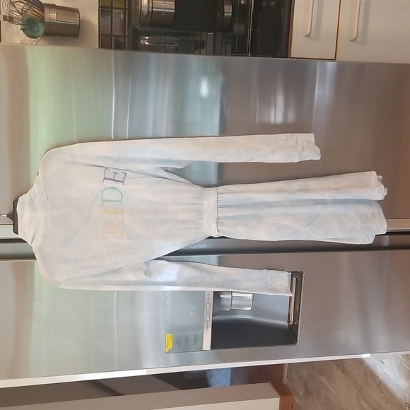 💕PJ SALVAGE💕 Bridal Embroidered Robe ~ Blue Bride Graphic Medium M NWT - Picture 7 of 12